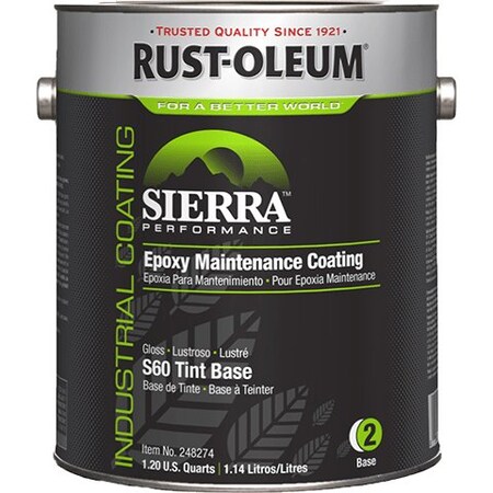 Rust-Oleum Sierra Performance - S60/62 Water-Based Epoxy Maintenance Coating - Tint Bases - Gloss Tint Base 248274